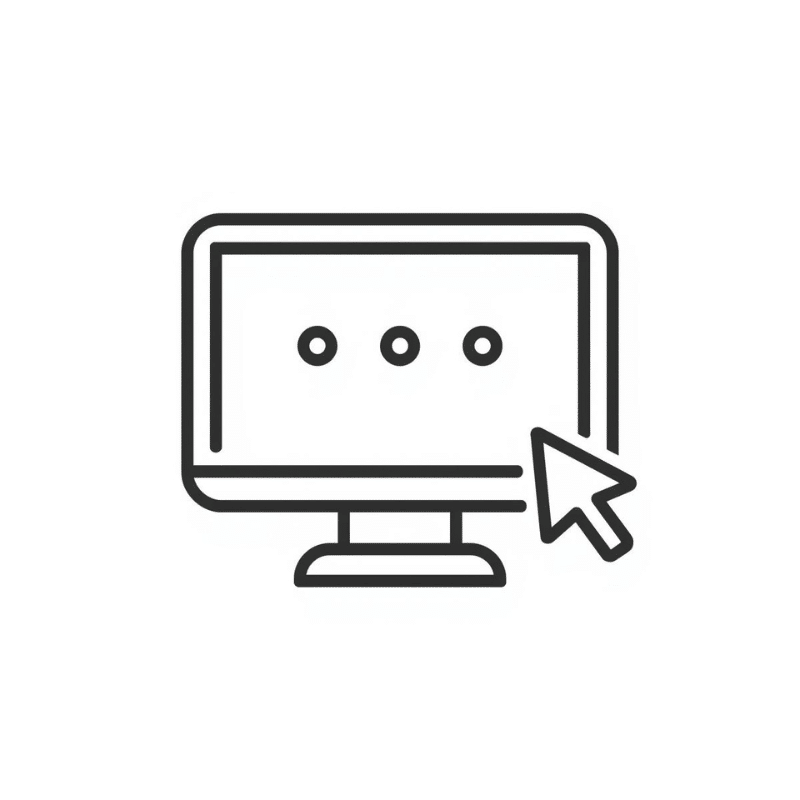 Computer screen with cursor 