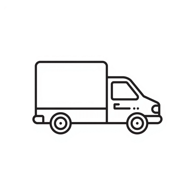 Delivery truck ready to deliver final products