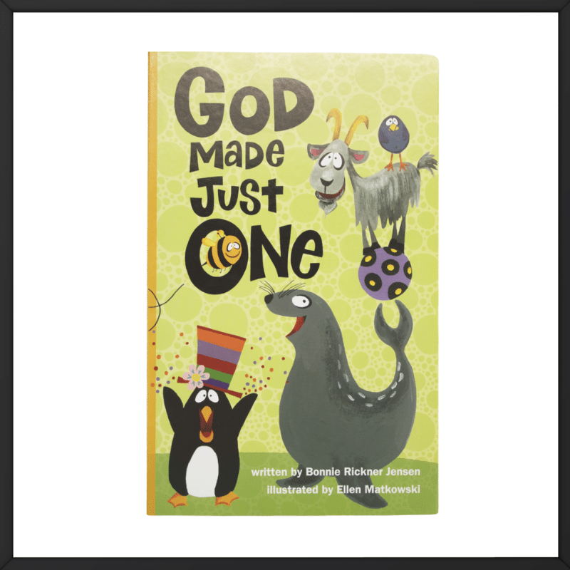 Printed overseas God Made Just One Children's Book outside look