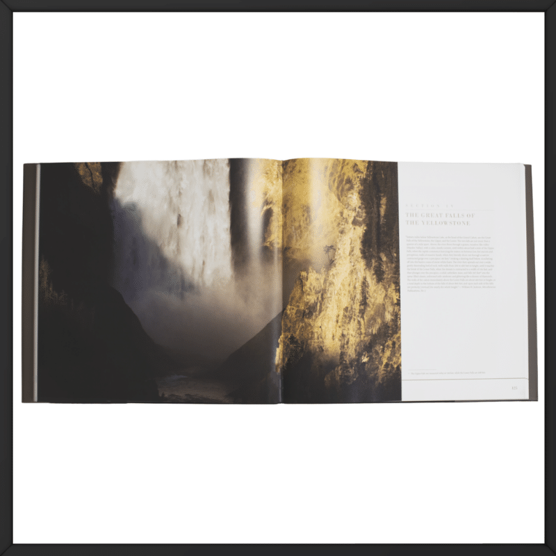 Printed overseas Yellowstone National Park Through the Lens of Time coffee table book inside look