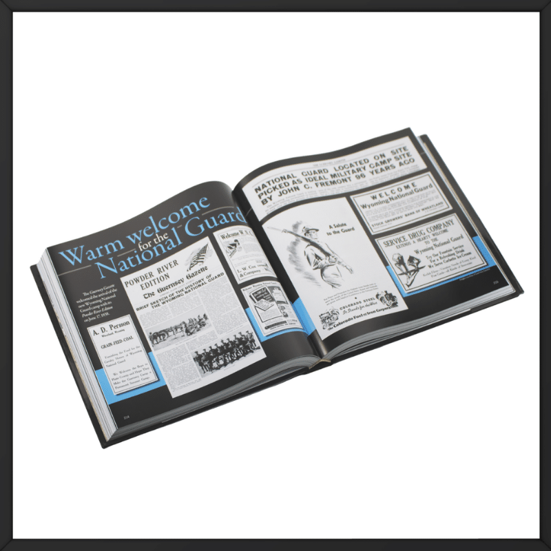 Printed overseas Cowboy Soldiers coffee table book inside look