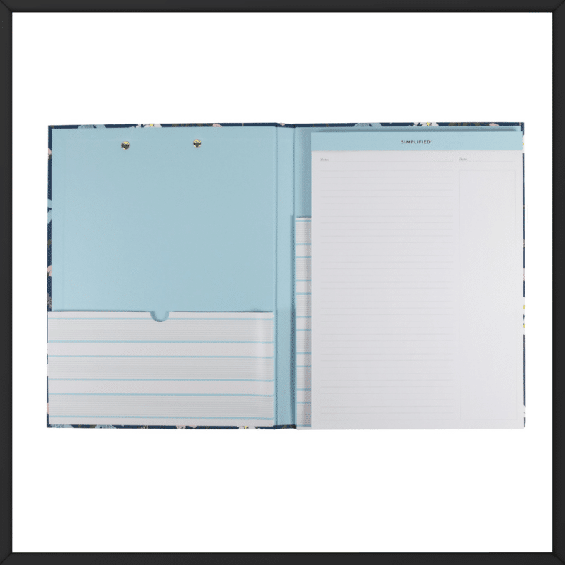 Floral Printed Clipboard Planner Inside Look