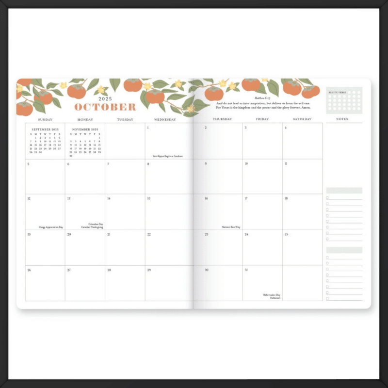 Lemon and Floral 2026 Praying Always Planner Inside Look