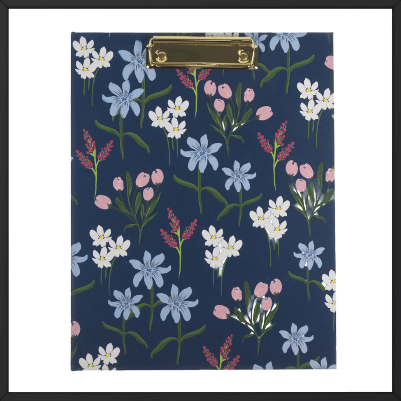 Floral Printed Clipboard Planner Outside Look