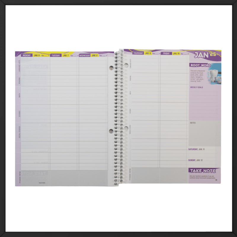 2024-2025 Student Agenda Smart, Creative, Kind, Fair Bold overseas printing inside look