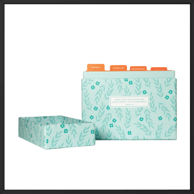 Greetings cards in a box packaging