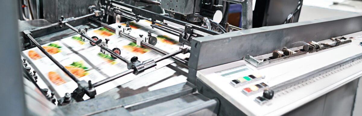 Printing machine in overseas factory.
